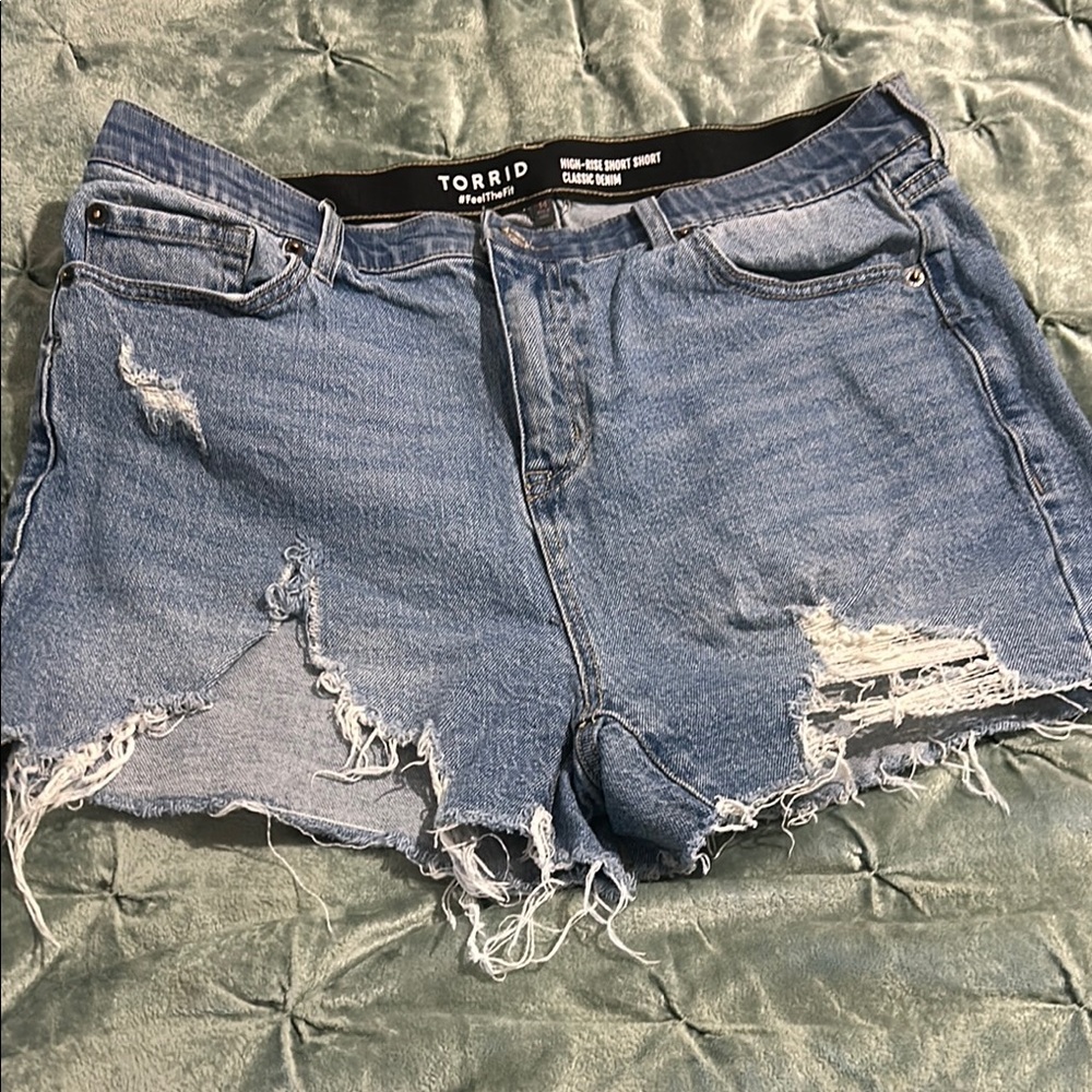 Torrid Distressed Denim Shorts